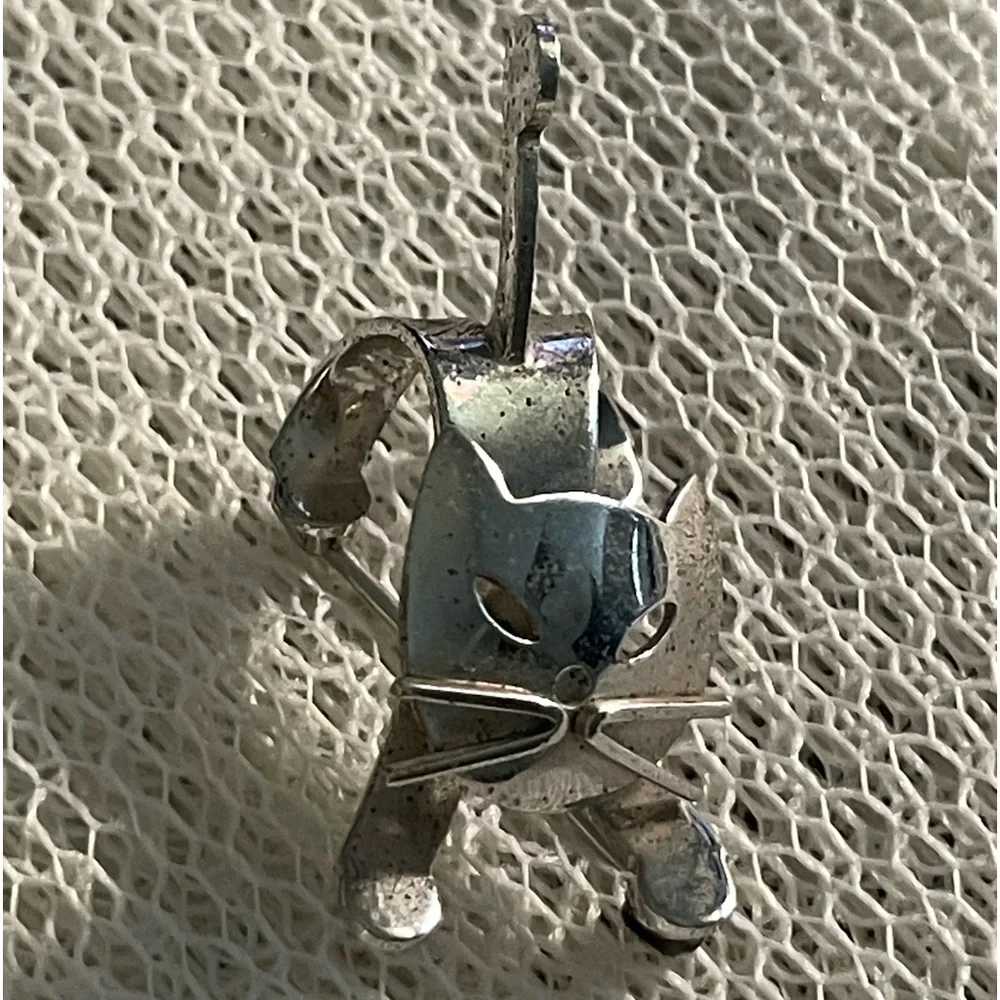 Sterling Cat Pin, vintage - Picture 1 of 3